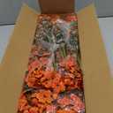 21 Bundles Outdoor Artificial Flowers UV Resistant Fake Silk Flowers No Fade Faux Plastic Plants Garden Porch Window Box Decoration(Autumn Orange)
