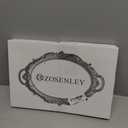 Zosenley Polyresin Ellipse Antique Decorative Mirror Tray, Makeup Organizer, Jewelry Organizer, Serving Tray, 9.8x 14.6, Gold