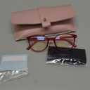 miyya Blue Light Blocking Glasses Women, Fashion Round Transparent Anti Blue Light Glasses with Anti Eyestrain & UV Glare