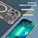 for iPhone 13 Pro Case Clear Magnetic, Compatible with MagSafe, Ocean Marine Animals Pattern, Slim Shockproof Camera Lens Protection Phone Case for Women Men 6.1" - Pink