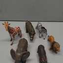 6PCS Safari Animal Figure Toys for Kids 3-5 Realistic Plastic Jungle Animal Figurines African Wildlife Learning Toys for Kids Boys Girls Toddlers