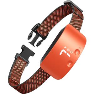 NBJU Bark Collar for Dogs,Rechargeable Anti Barking Training Collar with 7 Adjustable Sensitivity and Intensity Beep Vibration for Small Medium Large Dogs (Vibrant Orange)