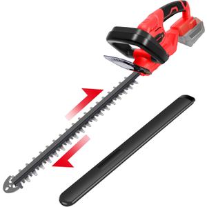 Hedge Trimmer Compatible with Milwaukee 18V Battery (Tool Only), Cordless Bush Trimmer with 1600RPM Brushless Motor, 22 Inches Steel Blade with 3/5'' Cutting Capacity (No Battery)