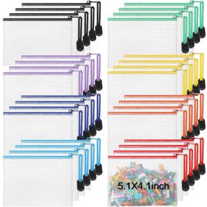 Jetec 32 Mesh Zipper Bags Bikini, Sweet Color, 5.1 x 4.1 Inch, 32 Pcs