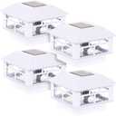 GreenLighting Modern Solar Post Cap Lights Fits 4x4 Wood, 4x4 & 5x5 PCV/Vinyl Outdoor Solar Powered Light, Fence Post, Landscaping, Deck, Garden- Bright LED, Waterproof White 4 Pack