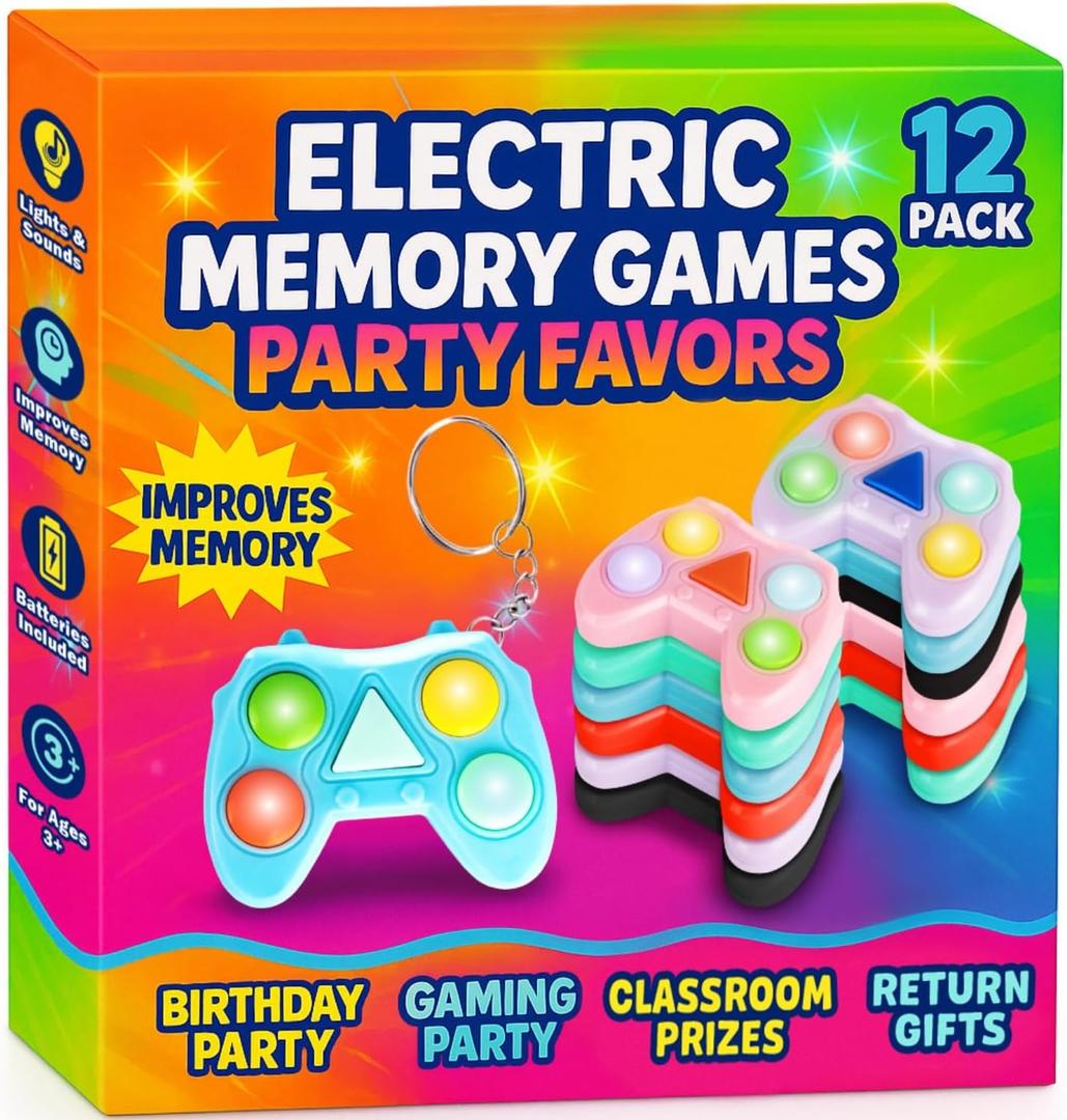 12 Pack Electronic Memory Games for Kids Party Favors, Goodie Bags Stuffers, Return Gifts for Kids Birthday Party Favors, Rewards & Classroom Prizes for Students, Gaming Parties Gift, Bulk Toys 12 Pack Electronic Memory Games for Kids Party Favors, Goodie Bags Stuffers, Return Gifts for Kids Birthday Party Favors, Rewards & Classroom Prizes for Students, Gaming Parties Gift, Bulk Toys