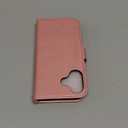 TUCCH Wallet Case for iPhone 17 (6.3") 2025, Wrist Strap | 4 Card Slots | RFID Blocking | Stand | Shockproof TPU Shell | PU Leather | Magnetic | Protective Flip Cover | Rose Gold