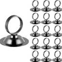 Urban Deco 16 PK Table Card Holder Place Card Holders Steel Card Holders for Photos, Food Signs, Memo Notes, Weddings, Restaurants, Birthday (Black)