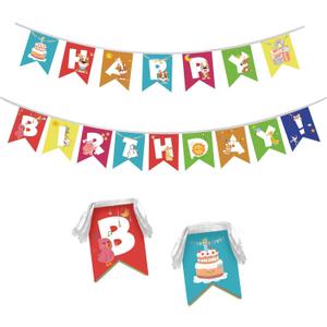Cute Dog Pattern Happy Birthday Banner Colourful Birthday Party decorations Suitable for Decorating Banners in Living rooms, Bedrooms, Outdoor Gardens 7.8x11inch/20x28cm