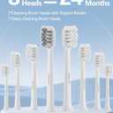 7MAGIC Sonic Electric Toothbrush for Adults and Kids - Up to 180 Days Runtime, 42000 VPM Powered Toothbrush, 5 Modes & 3 Intensities for Sensitive Teeth & Braces, Includes 8 Brush Heads, White