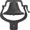 XtremepowerUS Vintage Dinner Bell Large Farmhouse Antique Bell Church Liberty School Large Church Bell, Black