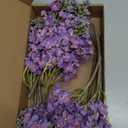 4PCS 25.6inch Lilac Artificial Flowers Purple Fake Delphinium Long Stem Silk Real Touch Flower Faux Lilac Floral Arrangement for Tall Vase Table Centerpieces Wedding Garden Home Decoration（Purple）