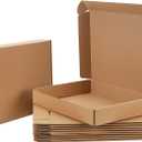13x10x2 Shipping Boxes Set of 20, Brown Corrugated Cardboard Literature Mailer Box for Packaging, Mailing, Business