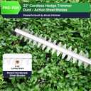 Cordless Hedge Trimmer with Battery and Charger, 20V Bush Trimmer, 22" Dual-Action Blade, 3000SPM Electric Shrub Trimmer, 0.55" Cutting, Lightweight Battery Powered for Garden & Yard