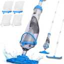 Cordless Pool Vacuum with Telescopic Pole, Handheld Rechargeable Swimming Pool Cleaner, Strong Suction 19 GPM Pool Vacuum for Cleaning Hot Tubs, Spas, Above/In Ground Pools