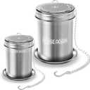 House Again Tea Infuser (2 Pack, Large + Small), Extra Fine Mesh Tea Strainers for Loose Tea, 18/8 Stainless Steel Tea Strainer with Extended Chain Hook, Tea Steeper