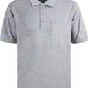 Men's Short Sleeve Polo Shirt Moisture Wicking Performance Dry Fit Golf Polo with Pocket,Grey XL