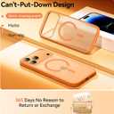 Magnetic Shockproof for iPhone 17 Pro Case,[Fit for MagSafe] [Military-Grade Drop Tested] Magnetic Translucent Matte Back Bumper 17 Pro Case Anti-Fingerprint Anti-Scratch 6.3", Orange