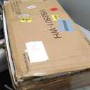 White Vanity with Lighted Mirror, 8 Shelves, 2 Drawers, Charging Station, Hair Dryer Holder & Stool, LED Mirror with 3 Light Modes