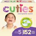Cuties | Skin Smart, Absorbent & Hypoallergenic Diapers with Flexible & Secure Tabs | Size 5 | 152 Count