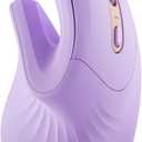 seenda Ergonomic Mouse with Jiggler - Wireless Vertical Mouse with Multi Device Connection (Bluetooth or USB), Reduces Wrist Strain, Quiet Click, Compatible with PC, Laptop, Mac, Windows (Purple)