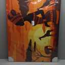 African Women Canvas Print Wall Art - Africa Ethnic Elephant Giraffe Animals Sunset - Wall Decor Modern Artwork Paintings Pictures for Living Room Stretched and Framed Ready to Hang
 - 24" x 36"