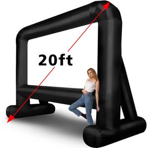 OUTTOY 20 Feet Inflatable Movie Screens Inflatable Outdoor and Indoor Theater Projector Screen- Supports Front and Rear Projection OUTTOY 20 Feet Inflatable Movie Screens Inflatable Outdoor and Indoor Theater Projector Screen- Supports Front and Rear Projection