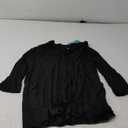 HIYIYEZI Womens Casual Lightweight Cardigans with Pockets 3/4 Sleeve Open Front Dusters (Large, A-01 Black)