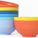 Homestockplus 34 Oz Large Soup Bowls, 8 Pieces Deep Cereal Bowls, Unbreakable Color Kitchen Bowl for Oatmeal, Ramen, Dessert, Snack, Light Weight BPA-Free Microwave Dishwasher Safe Bowls Set