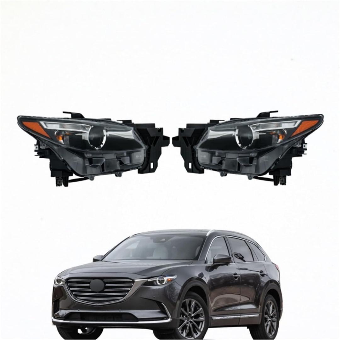 LABLT Headlight Headlamp Assembly W/O AFS Driver Side Left LH Passenger Side Right RH Replacement for CX-9 2016 2017 2018 2019 2020 2021 2022 2023 Replacement for TM52510L0B TM52510K0B
