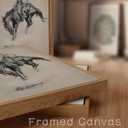 ZZLWBKGL Western Wall Decor Bronco Buster Canvas Art Cowboy Framed Wall Art, 24"L x 16"W