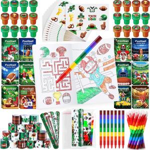 BenLouis 84Pcs Football Party Favors Sports Football Theme Birthday Party Favors Coloring Books Bulk for Kids Team Gift Goodie Bag Fillers Classroom games Rewards Supplies
