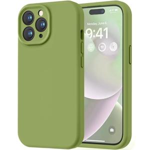 LOVE 3000 Designed for iPhone 14 Pro Case, Premium Silicone with [Soft Anti-Scratch Microfiber Lining] Shockproof Protective Phone Case for Men Women Girls 6.1", Cedar Green