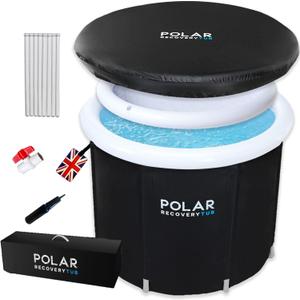 Tub/Portable Ice Bath for Cold Water Therapy Training/Cold Plunge tub for Athletes - Adult Spa for Ice Baths and Soaking (Black)