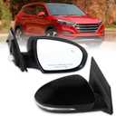 Right Passenger Side Mirror Compatible With 2016 2017 2018 Hyundai Tucson With Manual fold Power glass Turn signal lights heated blind spot Replace#HY1321231(8Pins)