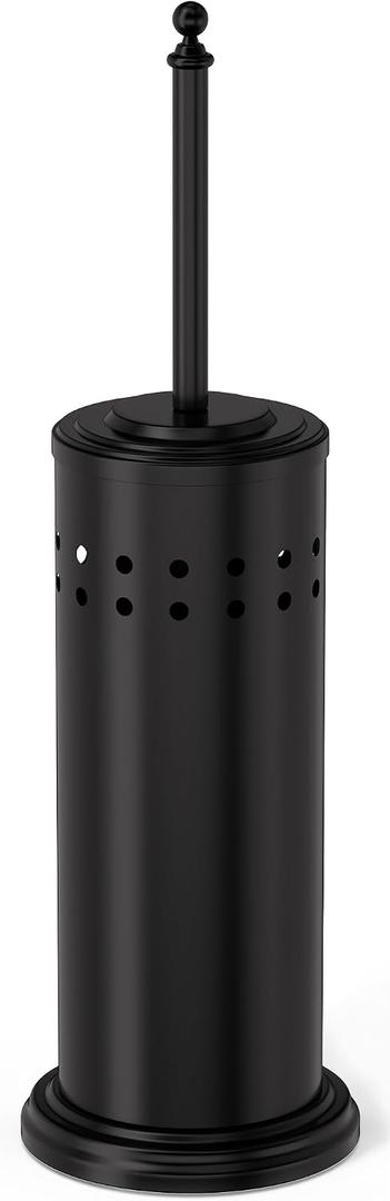 DOWRY Anti-Hand Off Toilet Plunger with Holder for Bathroom,Powerful Efficient Force Suction Cup,Heavy Duty, Deep Cleaning Black