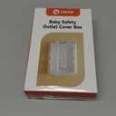 Mom's Choice Gold Awards Winner - EUDEMON 1 Pack Updated Baby Safety Electrical Outlet Cover Box Childproof Plug Cover - More Space for Large Plugs Easy to Install & Use (White)