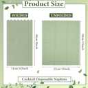 Glenmal 100 Pcs Paper Disposable Napkins 2 Ply Dinner Guest Cocktail Napkins Hand Towels for Wedding Spring Birthday Party Bridal Anniversary Reception, 13 x 16 Inches (Green)