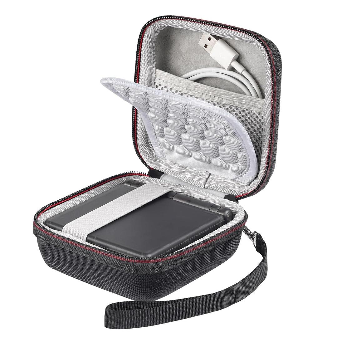 RG35XX Carrying Case - Flip/SP Handheld Game Console Travel Case, Hard Shell, Black Gray