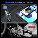 Retractable Car Charger 4 in 1, Car Charger USB C Fast Charge 84W Cigarette Lighter USB Charger, Travel Essentials Car Accessories Gifts for Men Women for iPhone 17 16 15 14 13 12 Pro Max, Samsung
