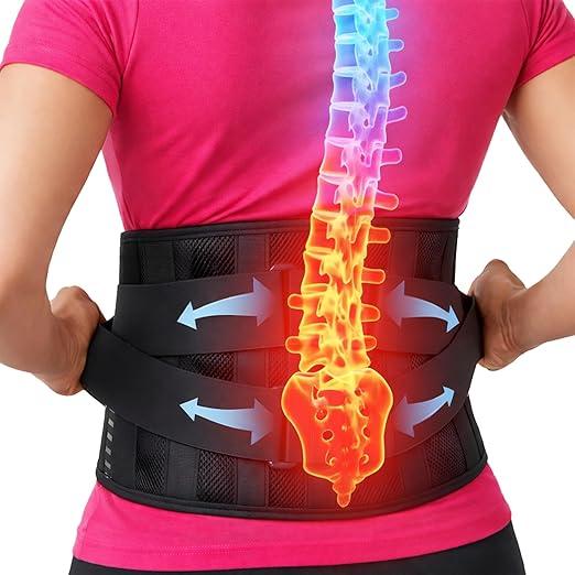 Back Brace for Men & Women - Lower Back Support Belt for Sciatica, Bulging Disc & Pelvic Pain Relief - Adjustable Lumbar Support Brace for Work, Sleeping & Everyday Use