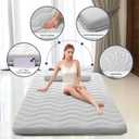 Japanese Futon Floor Mattress, 100% High Density Comfortable Foam, 3.5" Thicken Foldable Mattress Tatami Mat Sleeping Pad, Ideal for Comfort and Support, Kids Floor Lounger Pillow Bed Sofa (Twin)