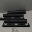 Fishing Rod Holder Bracket Tube 3 Rod Rack Wall Mounted Rod Holder Portable Fishing Pole Holders for Boat Truck Kayak Garag (Black)