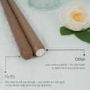 Viyffo 10-Inch Taper Candles, 12-Pack Smokeless & Unscented Long Burning Taper Candlesticks, Hand-Poured Candles for Home Dcor, Weddings & Dinner, Brown