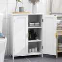 TaoHFE White Bathroom Storage Cabinet,Bathroom Cabinets Freestanding with 2 Doors,Towel Cabinet for Bathrooms,Restroom Cabinets,Small Storage Cabinet for Office,Restaurant,Living Room, 23.6d x 11.8w x 31.5h