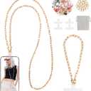 Metal Cell Phone Chain Phone Lanyard Crossbody For Iphone Chain Wristlet Strap Lanyard Chain For Women Universal Cell Phone Charm Strap With Free Cute Pendant Decoration Cell Phone Lanyard. Gold