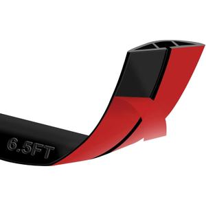 6.5Ft Floor Cord Cover Silicone Cable Protector Easy to Install Wire Organizer and Hider Ideal Extension Cord Cover for Home, Office, Garage (Black-6.5Ft)