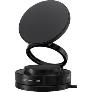 2 x Car Phone Holder Magnetic Phone Holder for Car Cell Phone Car Mount Phone Mount 360 Degrees Rotation Strong Suction Cup for Gym Mirrors Stable Holder Workout Videos Dashboard Holder iPhone & Android