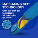 Dr. Scholls Energizing Comfort Mens Everyday Insoles with Massaging Gel - Clinically Proven, All-Day Energy and Comfort Inserts with Patented Triple Gel Design - Shock Absorbing, Arch Support (1 Pair (Pack of 2))