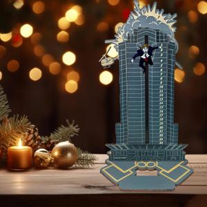 Die Hard Advent Calendar 2025,Nakatomi Plaza Advent Calendar,Christmas Countdown Calendar Gifts for kids Adults,24 Days Tabletop Wooden Christmas Ornament Diehard Gifts